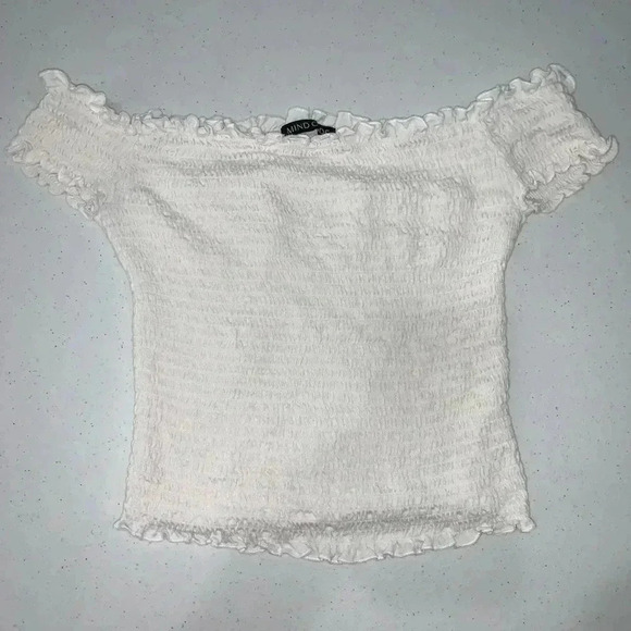 Mind Code Off The Shoulder Crop Top - Picture 3 of 3